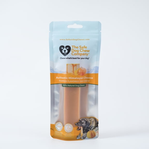 Safe Dog Chew Pumpkin Flavored Authentic Himalayan Cheese Chew treats for Dogs, Large, 1 Chew Packet