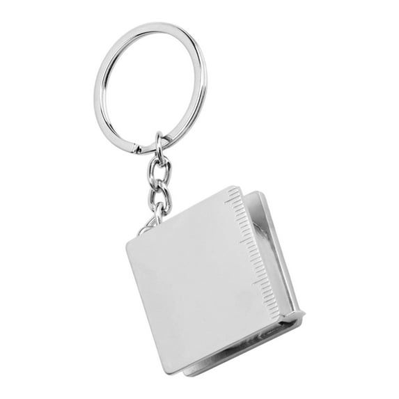 Safe Edges Keychain with 80cm Steel Ruler Rounded Corners Prevent ...