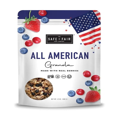 Safe + Fair Gluten Free All American Granola 12oz - 1 bag
