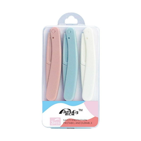Safe Folding Ladies Face Shaver Eyebrow Trimmer Anti-Scratch Razor 2024 Y5T4