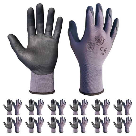 Safe Guard Nitrile Coated Nylon Work Gloves