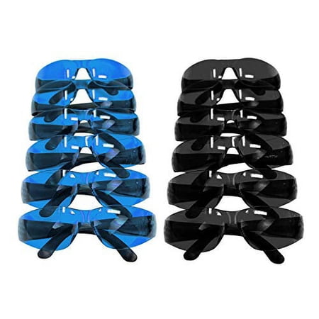 Safe Handler Color Protective Lens Black Temple Safety Glasses For Men/Women (12 pairs)