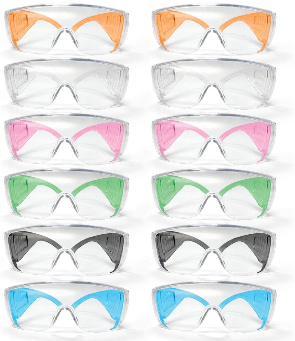 Safe Handler Diamont Kids Safety Glasses for Children, Assorted Color (Pack of 12)