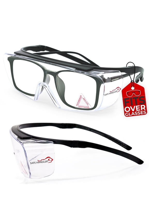 Safe Handler Duarte Premium Safety Glasses Over Glasses, Anti-Fog and Scratch Resistant, UV Protection, 1 Pack