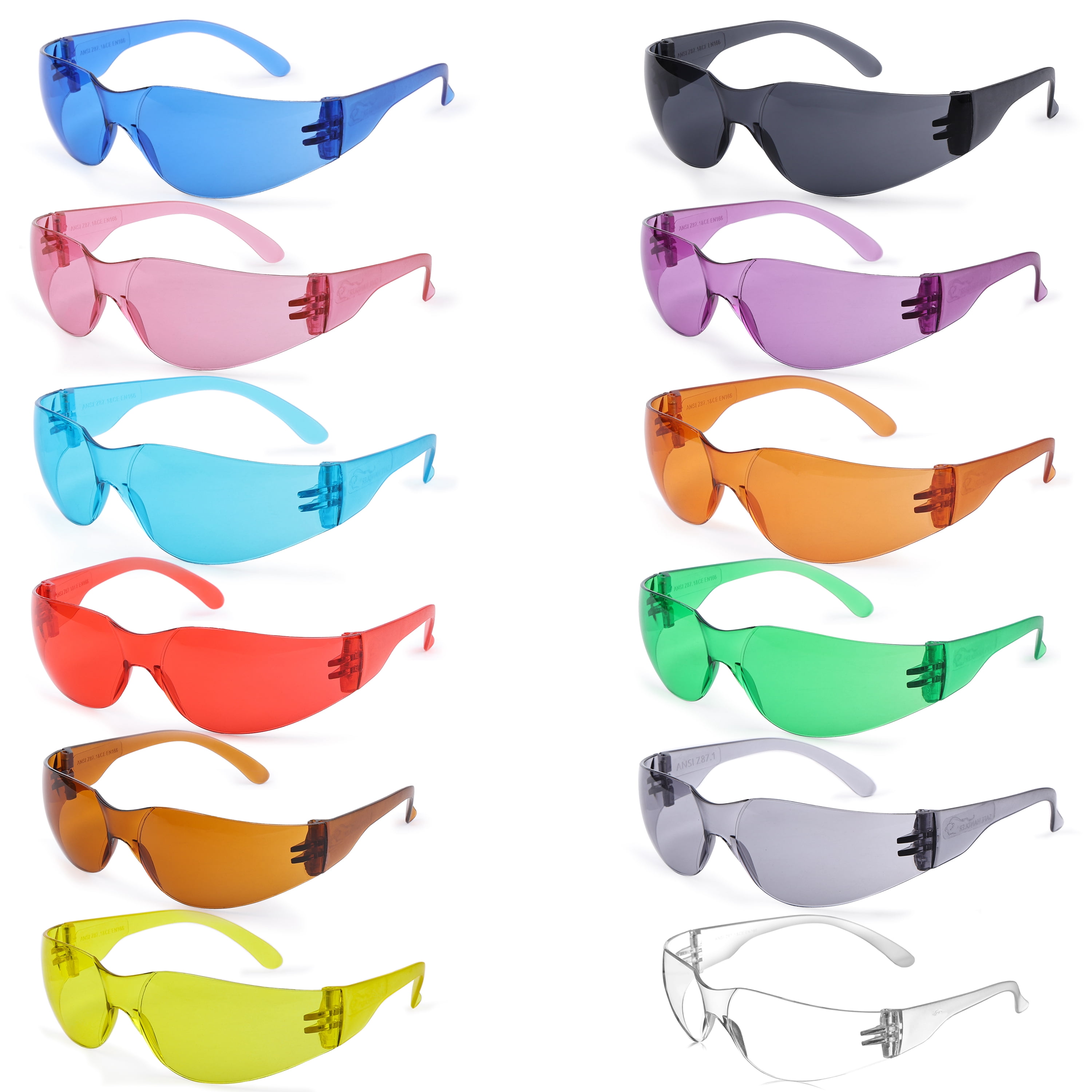 Safe Handler Hyline Full-Color Variety Anti Fog, Anti-scratch Safety Glasses For Men/Women (Pack of 144)