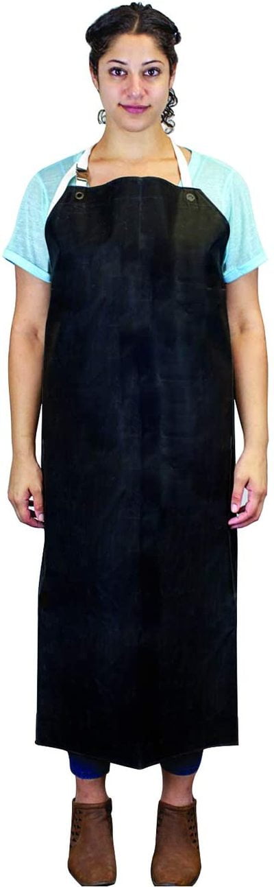 Safe Handler Industrial Nitrile Unisex Bib Apron, Chemical & Oil ...