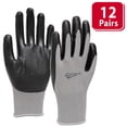 thumbnail image 1 of Safe Handler Nitrile Work Gloves, Fitted Wrist, Black, OSFM (12 Pairs), 1 of 9