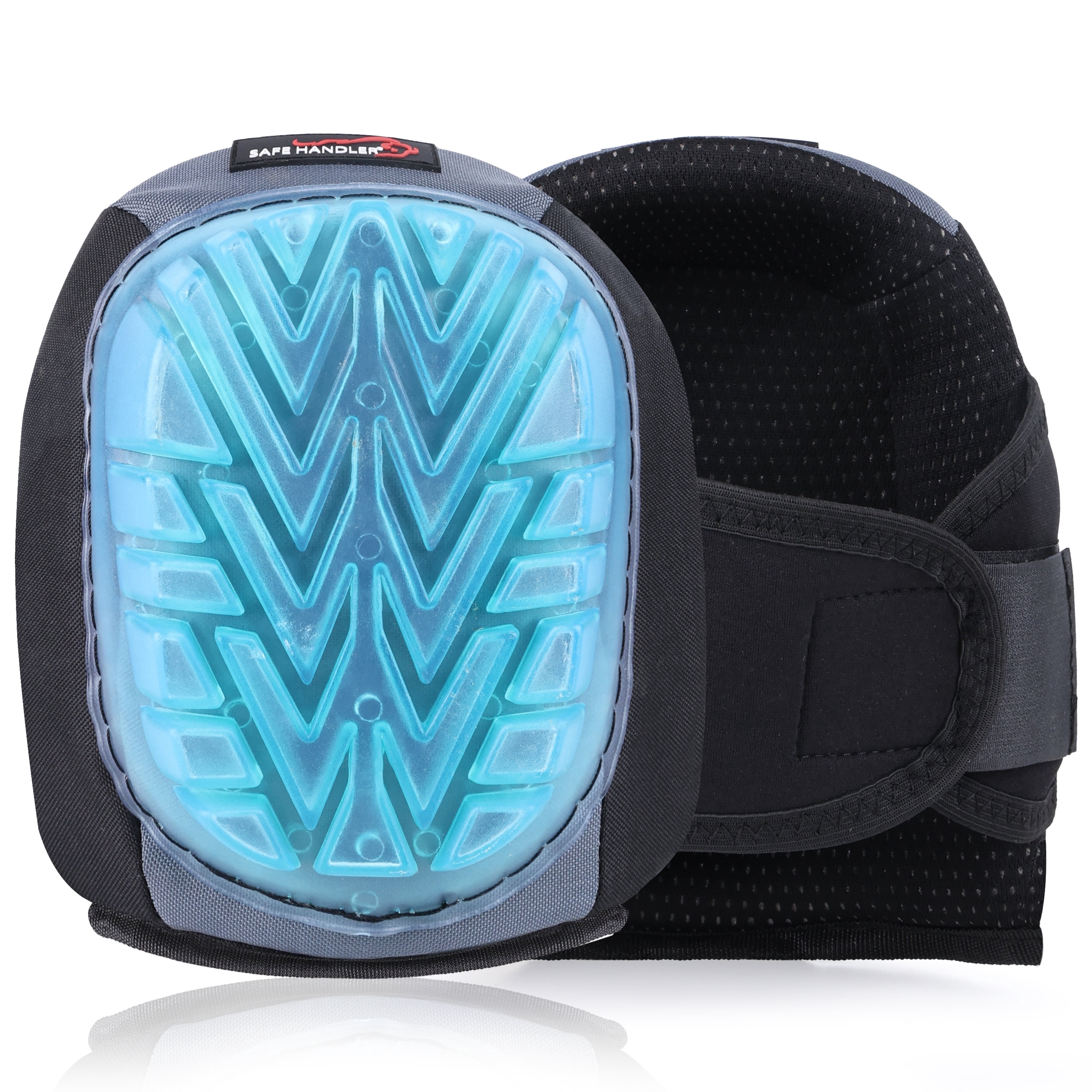 Safe Handler Professional Knee Pads with Superior Gel Cushion, Non-Marring, Blue, Heavy Duty Knee Protector