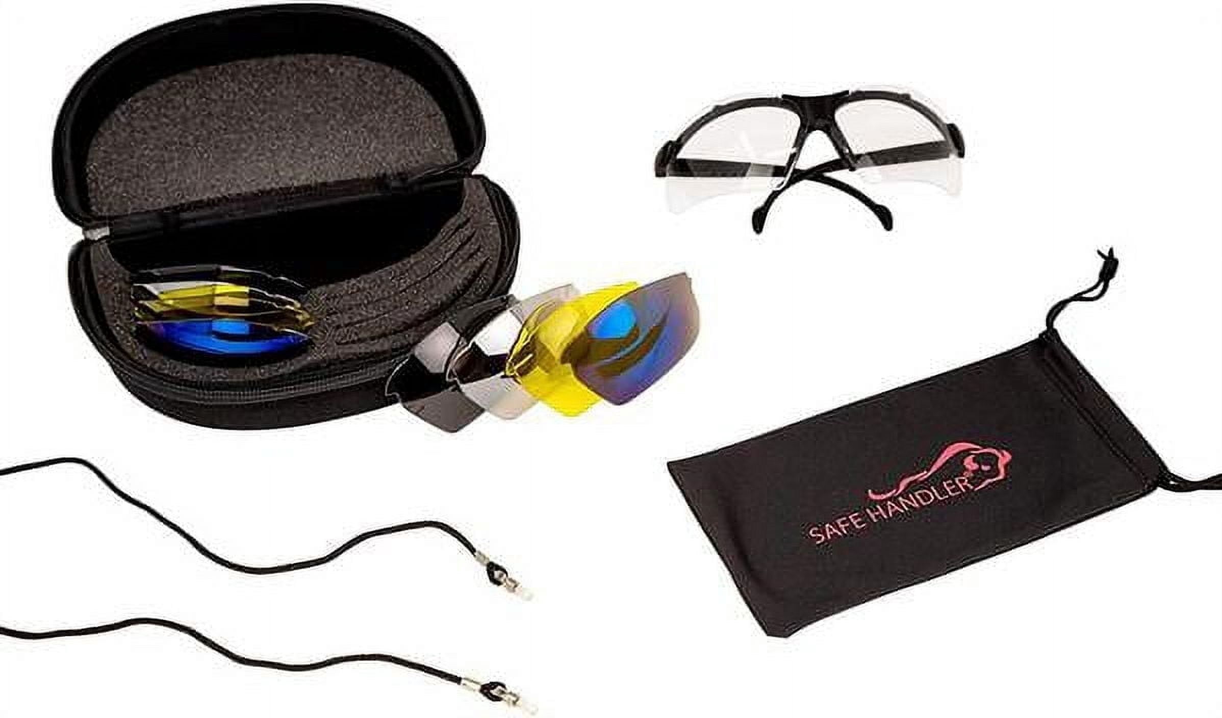 Eye Lens Case Safe Handler Tactical Eyewear Shooting Glasses Set, 5 changeable Lenses ...