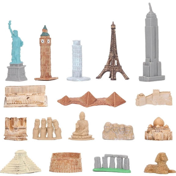 Safe Historical Landmark Building Set 17PCS Educational Construction Toy ABS