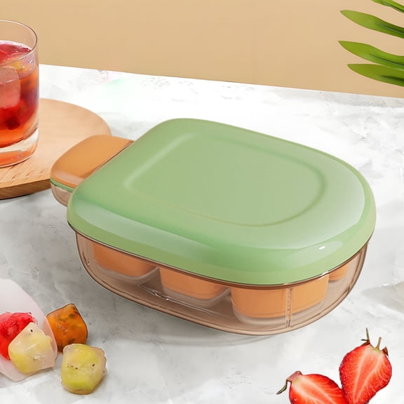 Safe Ice Ball Maker Round Cubes Trays 6Grids Freezers Storage Ice Cubes Trays for Cocktails Enthusiasts Round Ice Ball(Green)