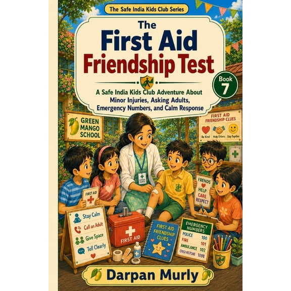 The Safe India Kids Club The First Aid Friendship Test: A Safe India Kids Club Adventure About Minor Injuries, Asking Adults, Emergency Numbers a, Book 7, (Paperback)