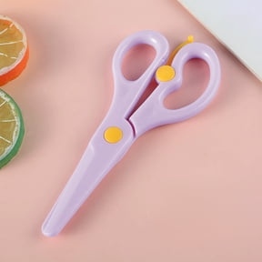 Safe Kids Scissors, Self-Opening Plastic Craft Scissors for Students, Rounded Tip Injury-Free Paper Cutting Scissors, Lightweight Ergonomic School Art Supplies, 5.3 Inch