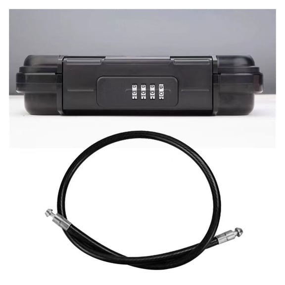 Safe Lock Box Portable Safe Case 4-Digit Combination Lock With Rope Outdoor Camp Hiking Sports Gym Security Storage Key Box ,Easy to Use