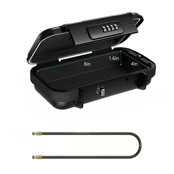 Safe Lock Box Portable Safe Case 4-Digit Combination Lock With Rope Outdoor Camp Hiking Sports Gym Security Storage Key Box ,Prevent Theft