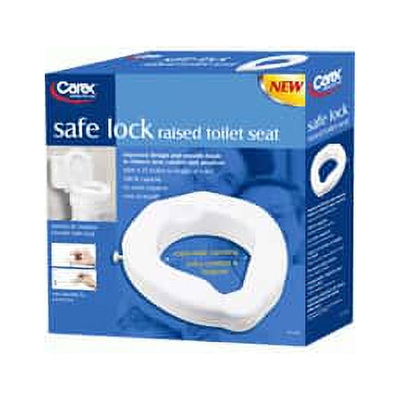Safe Lock Raised Toilet Seat, 500 Lb Capacity Part No. 31300 (1/ea)