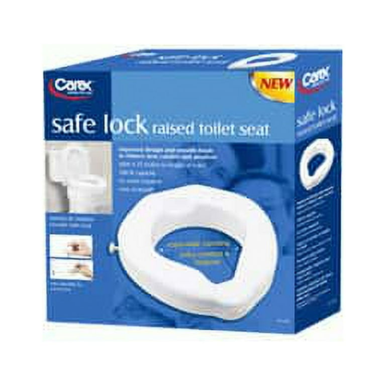 Raised Toilet Seat E-Z Lock 5 Inch Height White 300 lbs. Weight Capacity 1/EA Raised Toilet Seat E-Z Lock 5 Inch Height White 300 lbs. Weight Capacity 1/EA