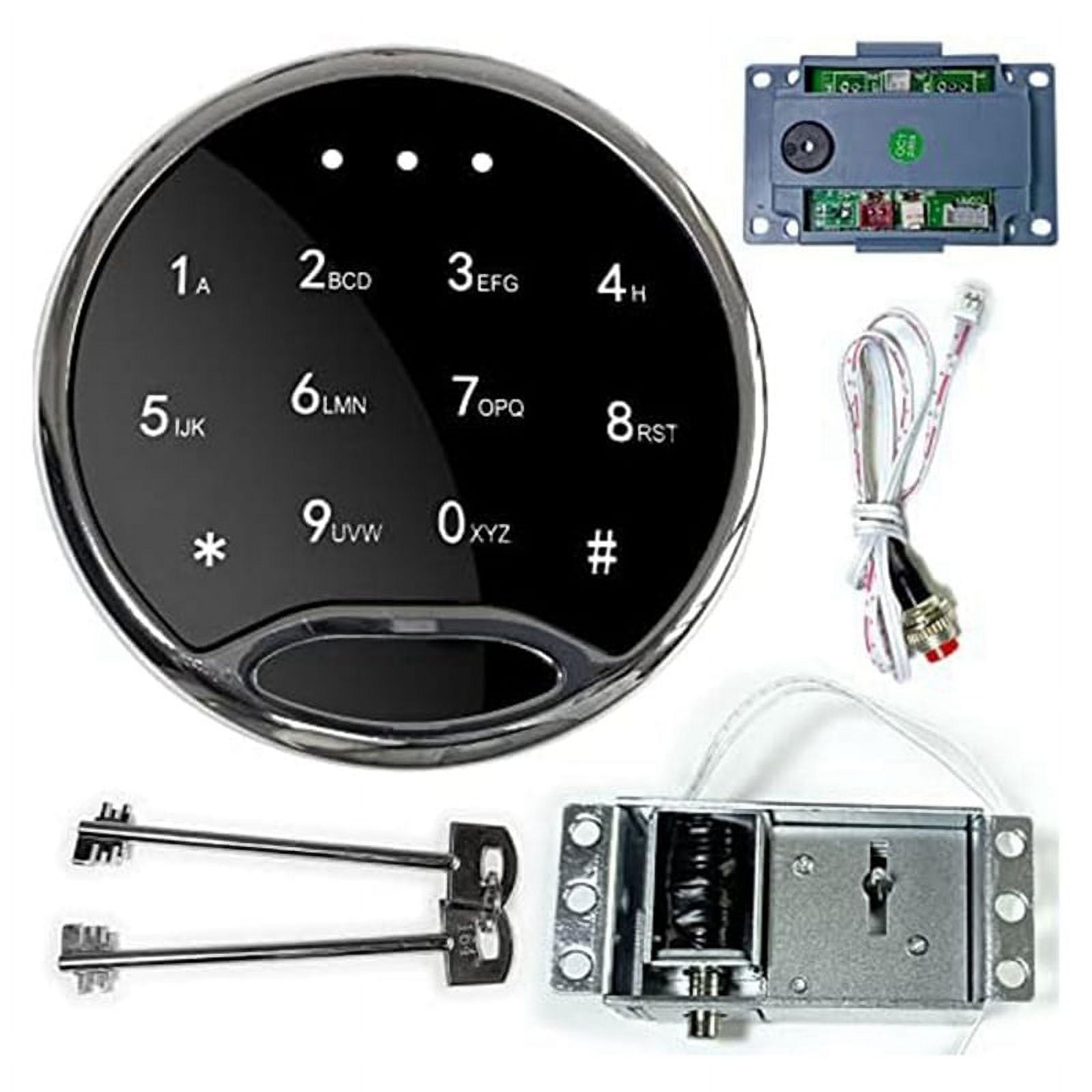 Safe Lock Replacement Electronic Safe Lock with 2 Override Keys