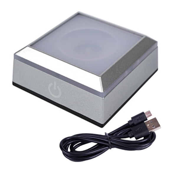 Safe Low Temperature Touch Sensitive Crystals Atmospheres Lamp Base with LED for Ambiances in Museums and Households