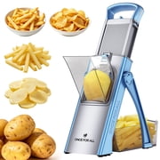 ONCE FOR ALL French Fry Cutter, Multi-Functional Potato Slicer with Adjustable Thickness for Homemade Fries, Chips & Cubes, Safe & Easy Kitchen Tool for Air Fryer & Oven