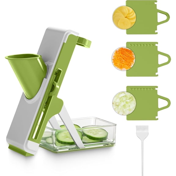 Safe Mandoline Slicer for Kitchen, Vegetable Slicer for Kitchen,Kitchen Food Slicer, French Fry Cutter Julienne Dicer for Vegetables