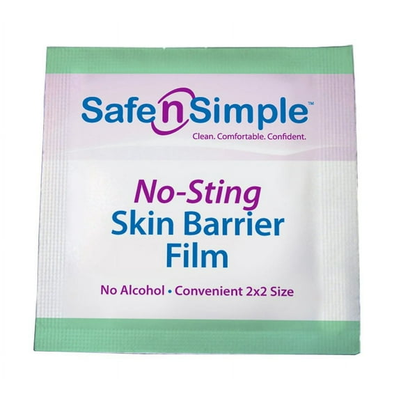 Safe N Simple Skin Barrier Wipe No Sting Sterile, Box of 25
