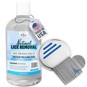 Safe Natural Lice Treatment for Kids & Adults w/ Lice Comb | Gentle, Non-Irritating Lice Shampoo That Kills Eggs and Lice on All Hair Types | Dimethicone Safely Suffocates | 8oz Treats 1-2 People