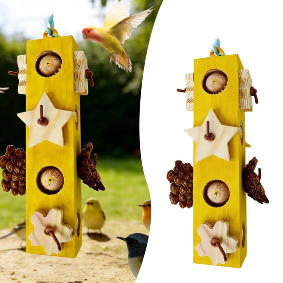 Safe Natural Parrot Foraging & Shredding Toys, Non-Toxic Chewing Hanging Bird Toys for Budgies, Conures, Finches & Small Parrots