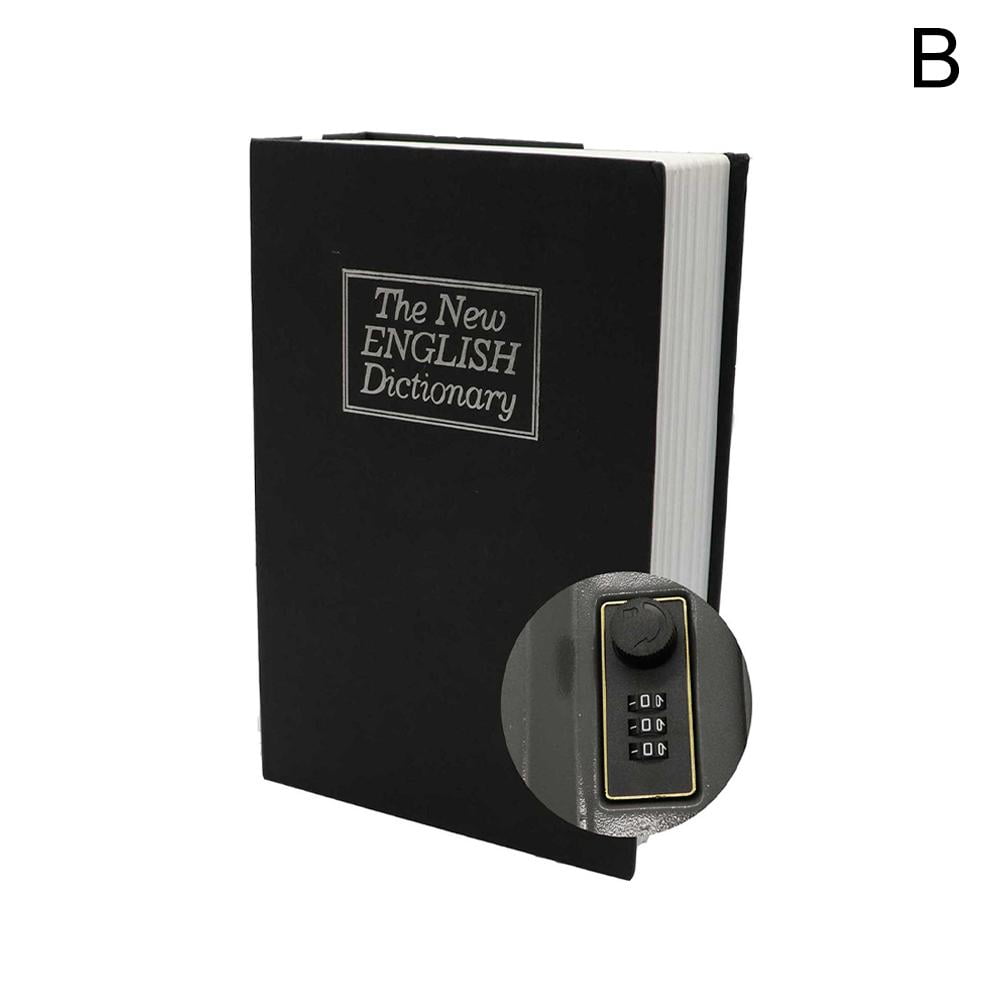 Safe Password Lock Box Book Vault Metal Fire Proof Secret Money Hidden