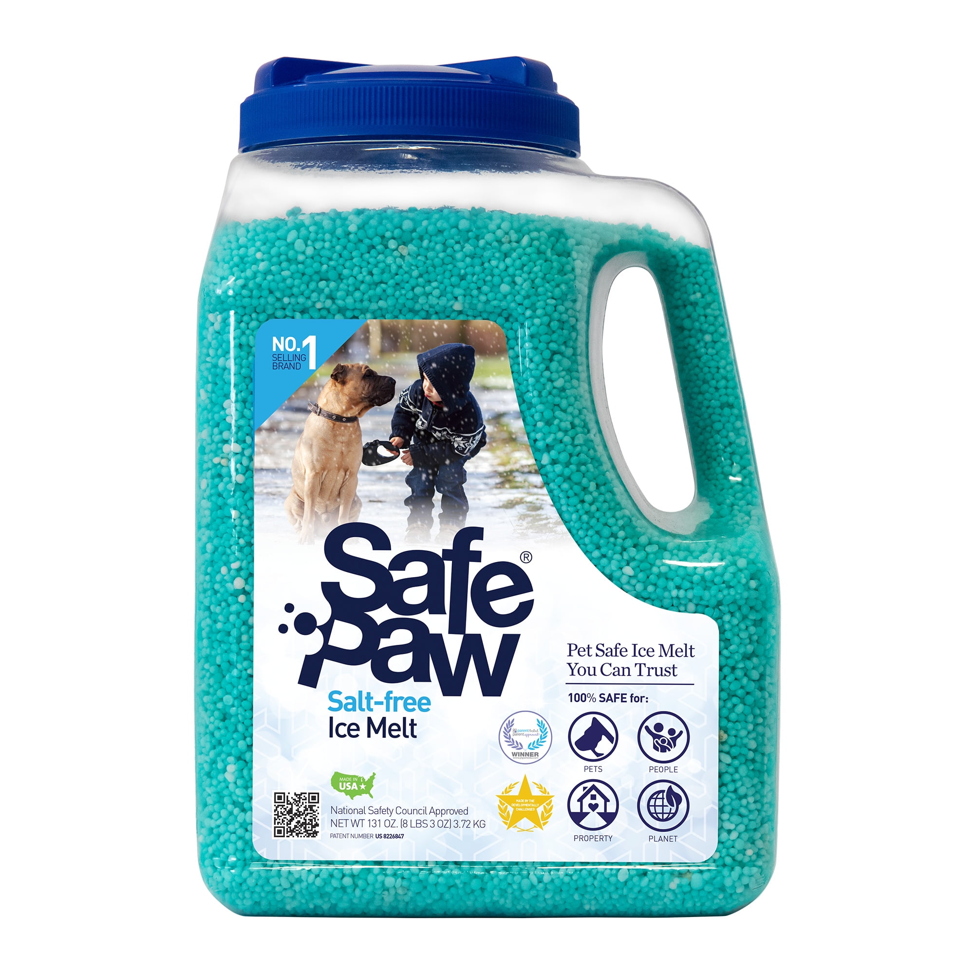 Keep It Green Pet Safe Ice Melt - 12lb Jug - Nontoxic Snow Melter Rock Salt  Pellets - Calcium Chloride Free 