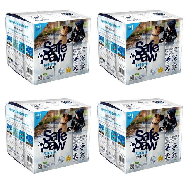 Safe Paw Pet Friendly Concrete Safe Salt Free Ice Melt, 22 Lbs (4 Pack