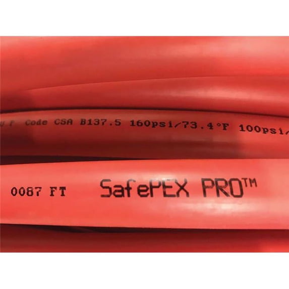 Safe-Pex Pro 4898201 1 in. Dia. x 5 ft. 100 PSI Pex Tubing, Red