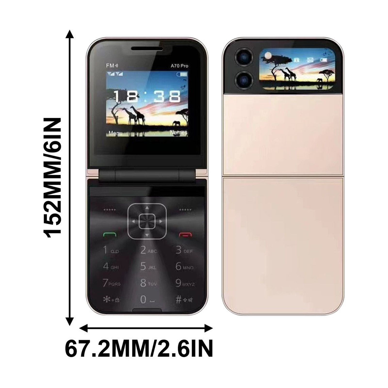 Safe Phones for Kids, 2024 New Mini Flip Mobile Phone 2 SIM Card Small