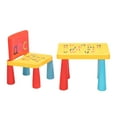 thumbnail image 1 of Safe Plastic Children Colorful Table and Chair Alphabet Pattern Kids Stool Baby Home Decor, 1 of 6