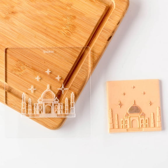 Safe Plastic Cookie Stamp Heat Resistant Biscuit Mold Practical Ramadans Dessert Making Mould for Eid Gatherings