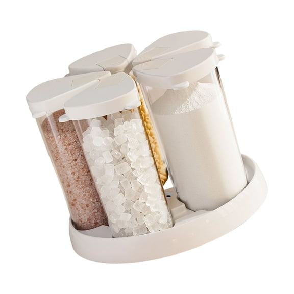 Safe Plastic Rotating Pantries Organizers With Clear Compartments Sealed Dry Storage Container For Grains
