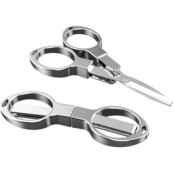 Safe Portable Travel Mini Scissors, Stainless Steel Retractable Small Scissors for Home Office, Safe Portable Travel Scissors, 2 Piece Set