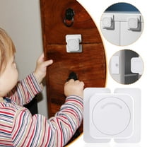 Safe Quick and Easy Adhesive Cabinet Drawer Door Latches No Screws & Magnets Multi-Purpose for Furniture Kitchen Ovens Toilet Seats Baby Locks Child Safety Cabinet Proofing