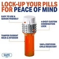 thumbnail image 1 of Safe Rx Locking Pill Bottle | Combination Lock | Prevent Pill Theft, Secure Medication or Small Valuable Items | Certified Child-Resistant, Senior-Friendly | 4.5″ x 1.5″ (1-Pack), Blue, 1 of 6