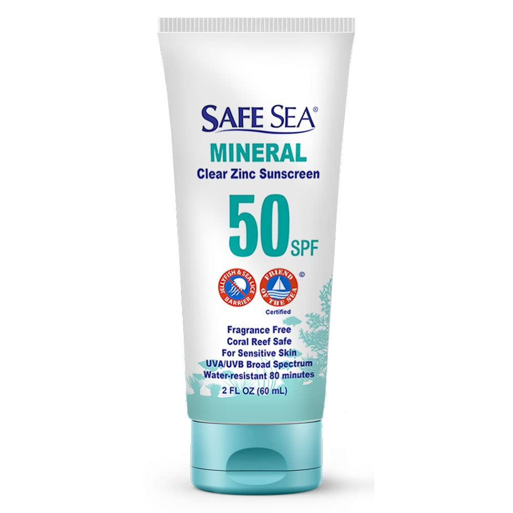 Safe Sea Zinc Oxide Sunscreen SPF50+ Clear Mineral Face Sunscreen