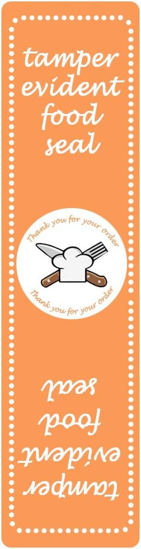 Safe Secure Tamper Evident Labels for Food Delivery 6x1.5inch Tamper Evident Food Seal Stickers