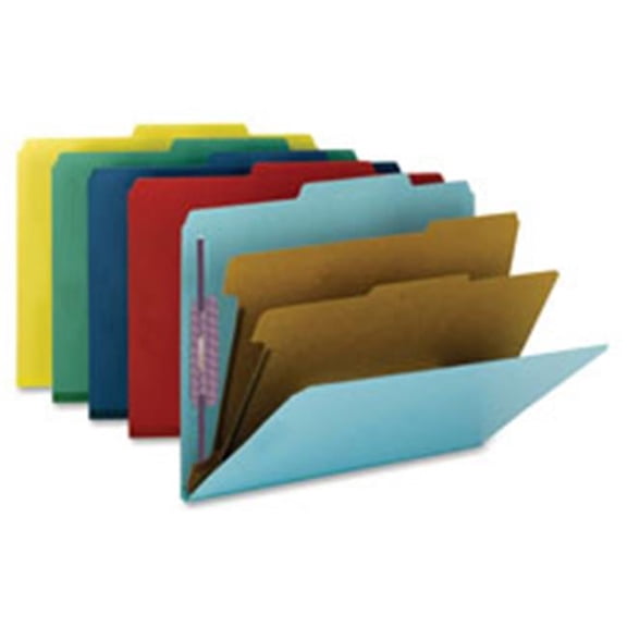 Safe Shield 2-Dividers Classification Folders, Blue