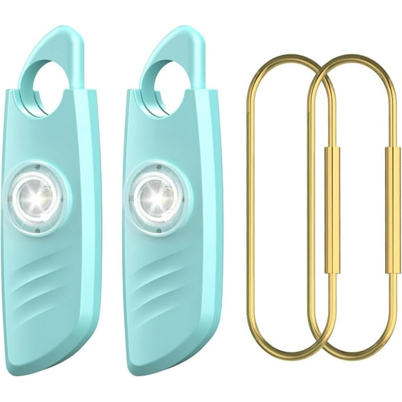 Safe Sound Personal Alarm, 2 Pack 140db Siren, Strobe Light Key Chain, Safety Devices for Women, Men, Children, Elderly