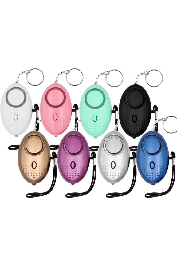 Safe Sound Personal Alarm, 8 Pack 140DB Personal Security Alarm Keychain with LED Lights, Emergency Safety Alarm for Women, Men, Children, Elderly