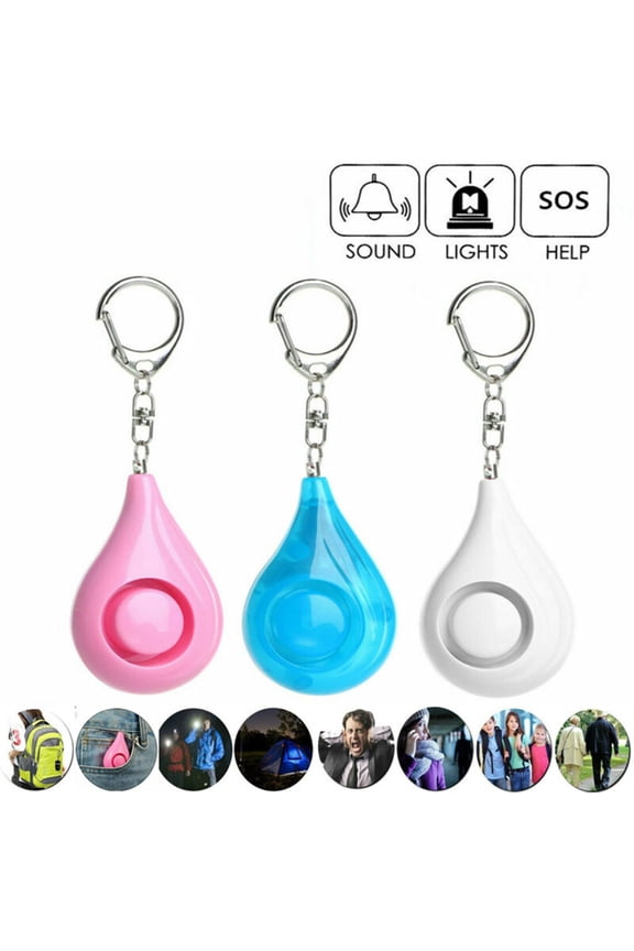 Safe Sound Personal Alarm, Rechargeable Emergency 130db Security Alarm Keychain Siren Song with 2 LED Lights, for Women, Men, Children, Elderly