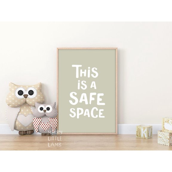 Safe Space Calming Corner Wall Art Print, Unframed Paper Poster 8x10in