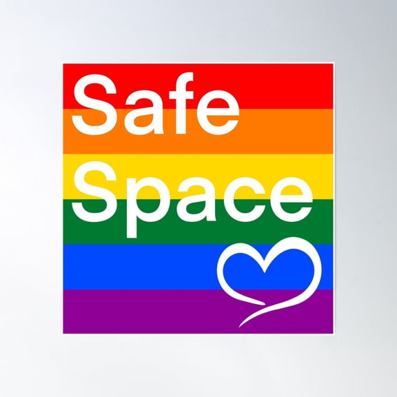 Safe Space Poster Wall Art, Modern Wall Decor, 24x24 UNFRAMED