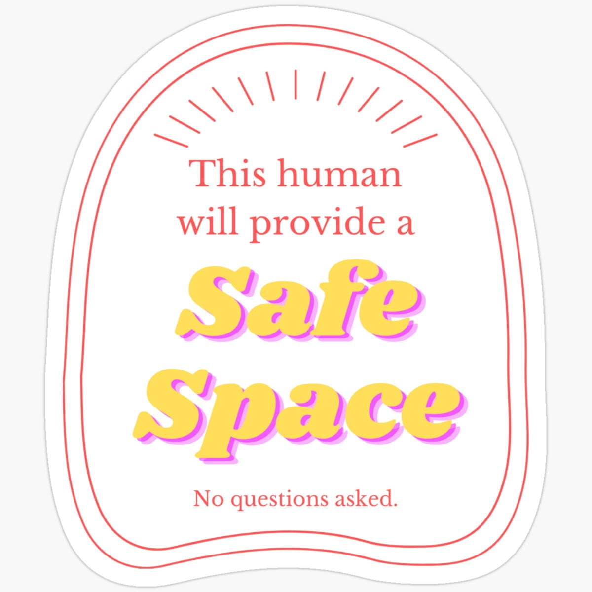 Safe Space Provider Sticker. Gift For You - Decorate Laptops, Water ...