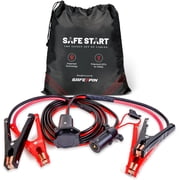 Safe Start Jumper Cable | Heavy Duty Jumper Cables for Trucks, SUV | Self Rescue Car Jump Starter | Quick Connect, Built-in Lights, Portable | Prioritizing Safety | 6 Gauge Wire, 12 Ft.