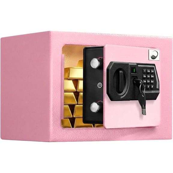 Safe Storage Box 0.23 Cubic Digital Box, Keypad Lock Box Cabinet Safes, Solid Alloy Steel Office Hotel Safe,